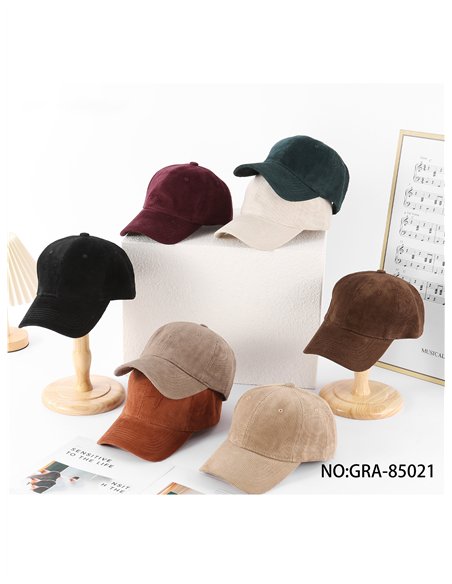 Gorra de pana lisa