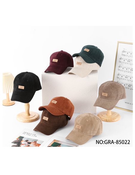 Gorra de pana parche