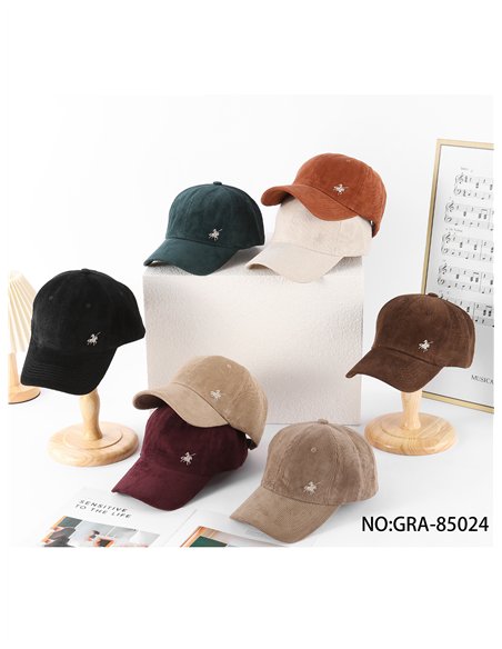Gorra de pana bordado jinete
