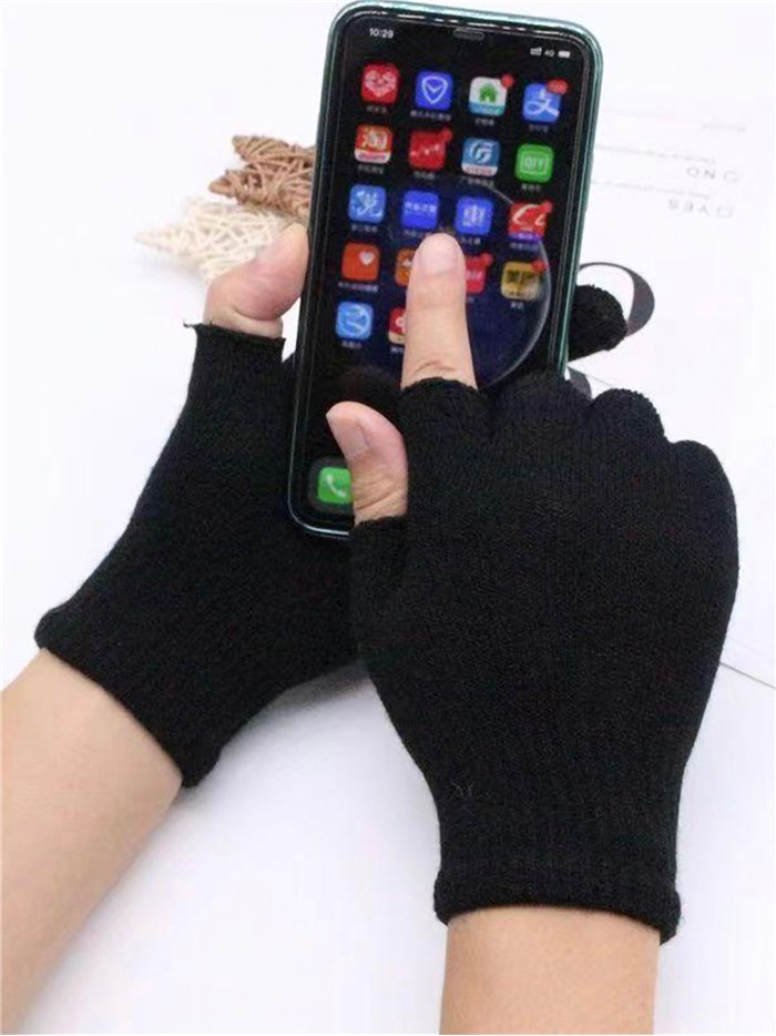 Guantes de punto sin dedos
