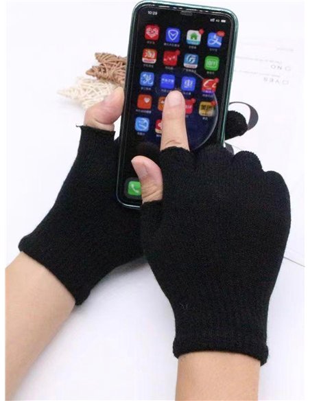 Guantes de punto sin dedos