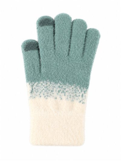 Guantes bicolor de punto