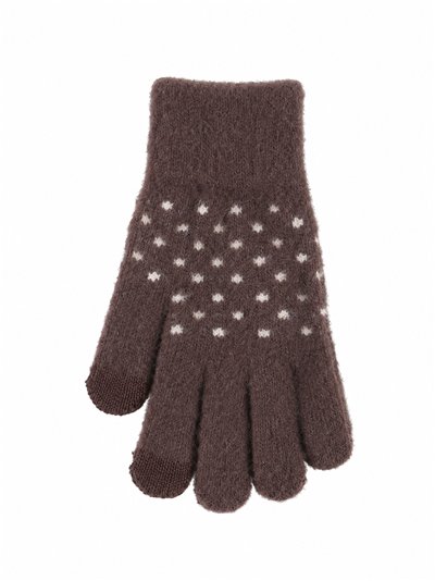 Guantes de punto lunares