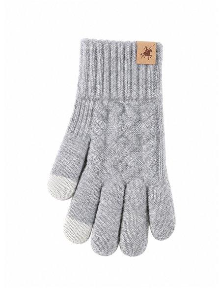 Guantes de punto trenzado