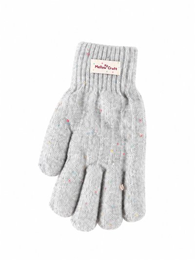 Guantes de punto efecto jaspeado