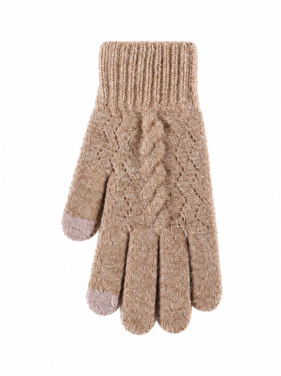 Guantes de punto trenzado