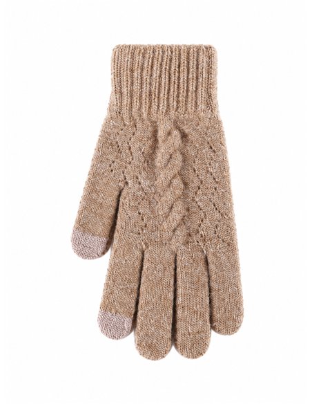 Guantes de punto trenzado