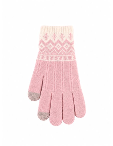 Guantes de punto estampado nórdico