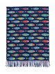 Bufanda estampado peces con flecos