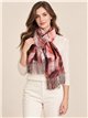 Bufanda acuarela floral con flecos