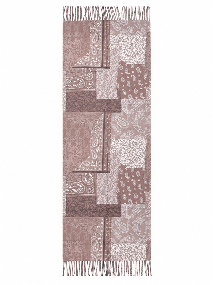 Lenço Paisley com franjas
