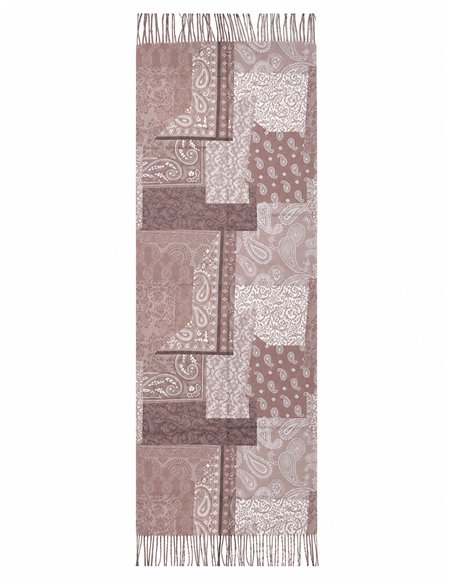 Lenço Paisley com franjas