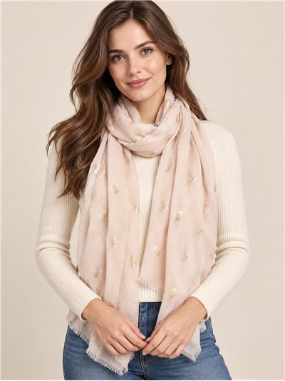 Fular paisley metalizado