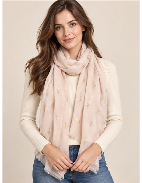 Fular paisley metalizado