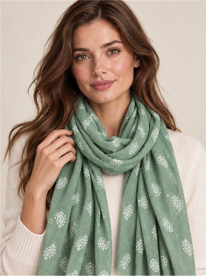 Sciarpa con stampa paisley