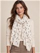 Fular plumas y flores