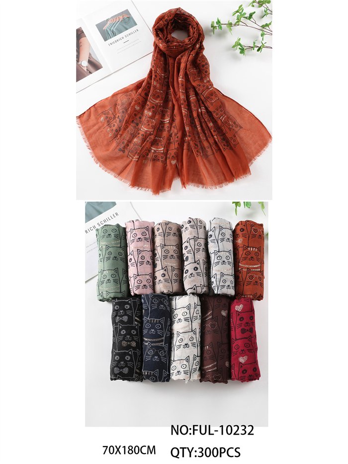 Fular estampado de gatos