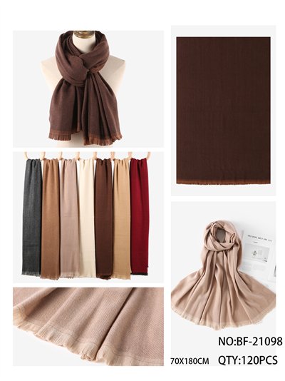 Sciarpa semplice con bordo a contrasto 2