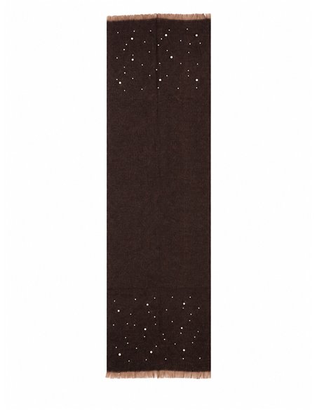 Lenço com pérolas e strass