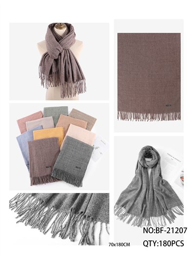 sciarpa screziata con frange 2