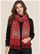 Bufanda floral con cenefa paisley