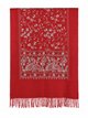 Bufanda floral con cenefa paisley