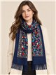 Embroidered floral scarf