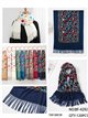 Embroidered floral scarf