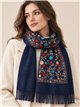 Embroidered floral scarf