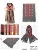 Sciarpa ornamentale multicolore con frange