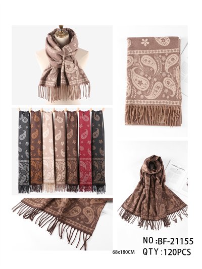 Bufanda paisley con flecos 2