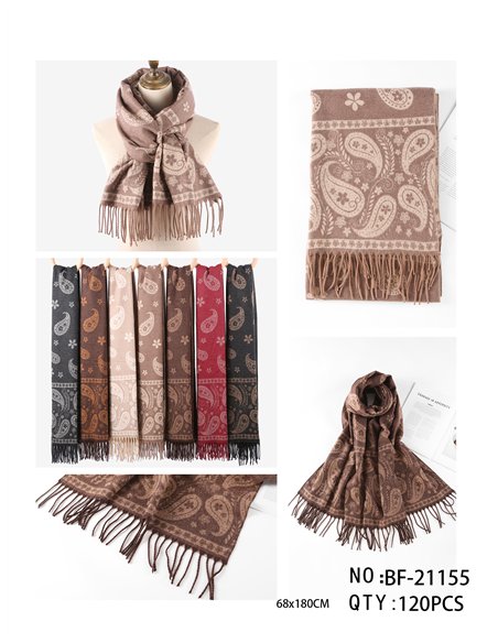 Paisley-Schal mit Fransen