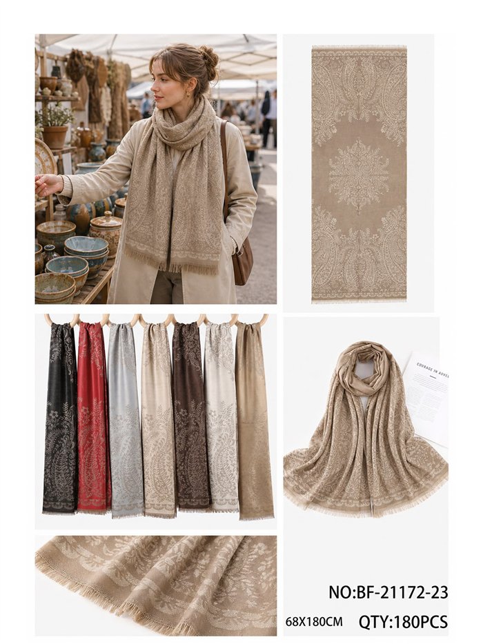 Lenço ornamental com estampa paisley