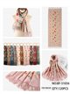 Bufanda floral bordada con flecos