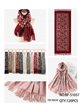 Lenço floral romântico com franjas