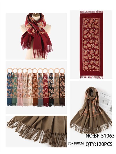 Bufanda ornamental de plumas con flecos 2