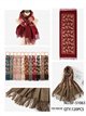Bufanda ornamental de plumas con flecos