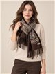 Bufanda paisley bordada con flecos
