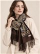 Bufanda paisley bordada con flecos