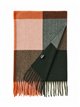 Bufanda cuadros color block con flecos