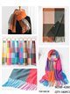 Bufanda cuadros color block con flecos