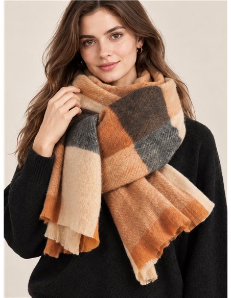 Warmer karierter Schal