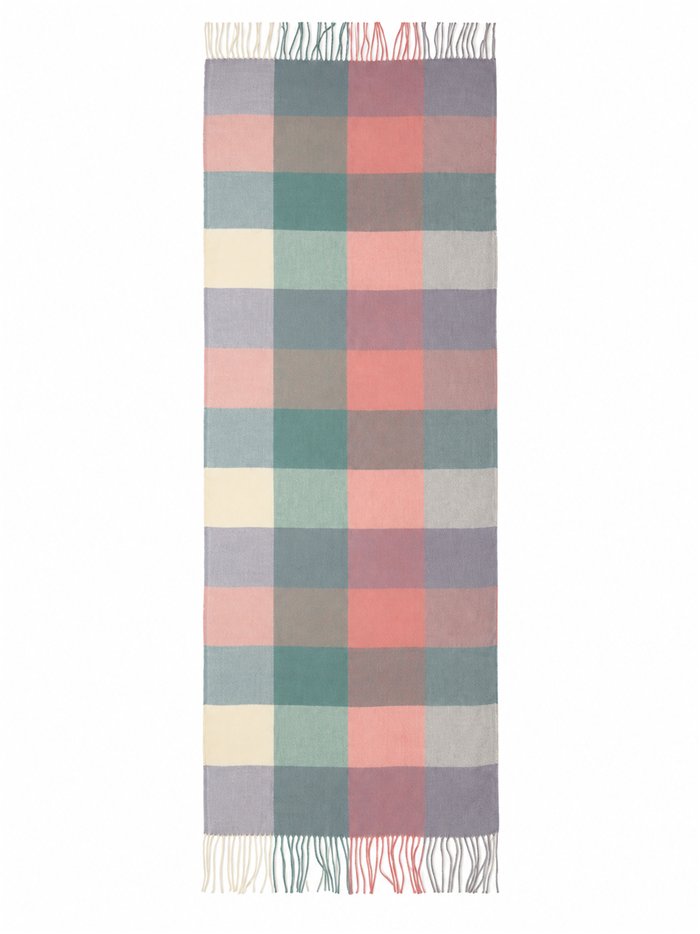 Sciarpa a quadri color pastello
