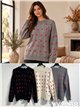 Maglia con cuori ricamati