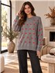 Maglia con cuori ricamati