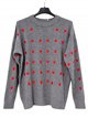 Maglia con cuori ricamati