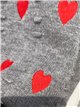 Maglia con cuori ricamati