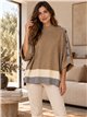 Pull oversize à boutons latéraux