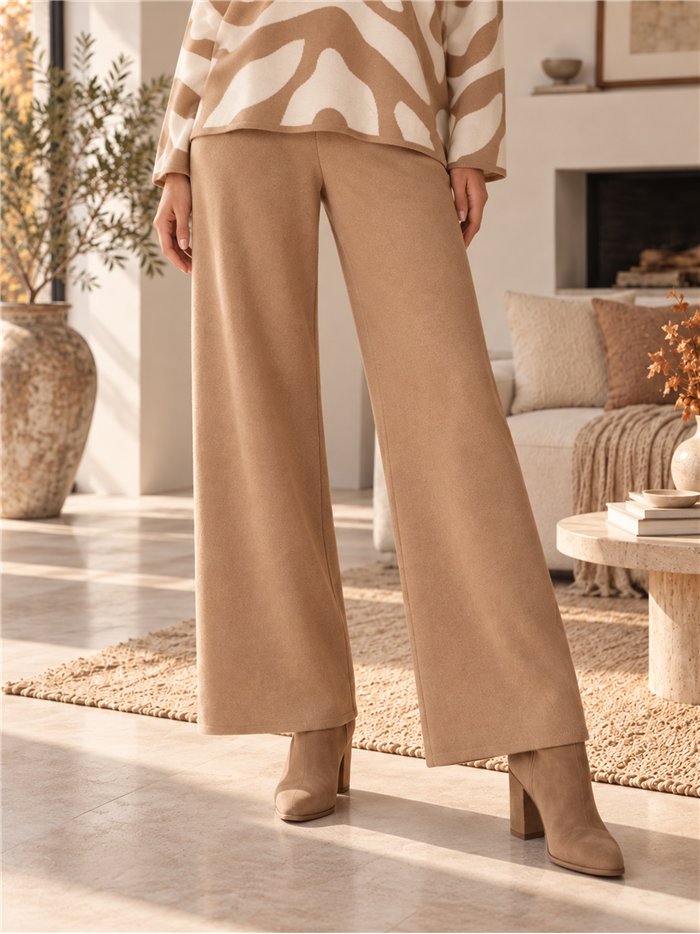 Ensemble pull et pantalon oversize à imprimé abstrait