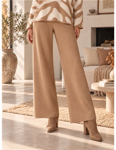 Ensemble pull et pantalon oversize à imprimé abstrait